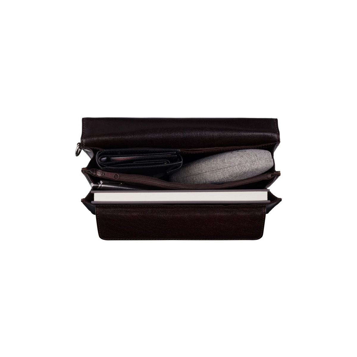 Hnedá pánska kožená príručná taška Peruzzi PRIME