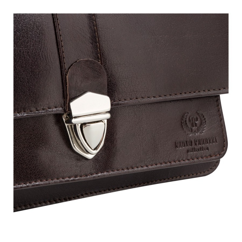 Hnedá pánska kožená príručná taška Peruzzi PRIME