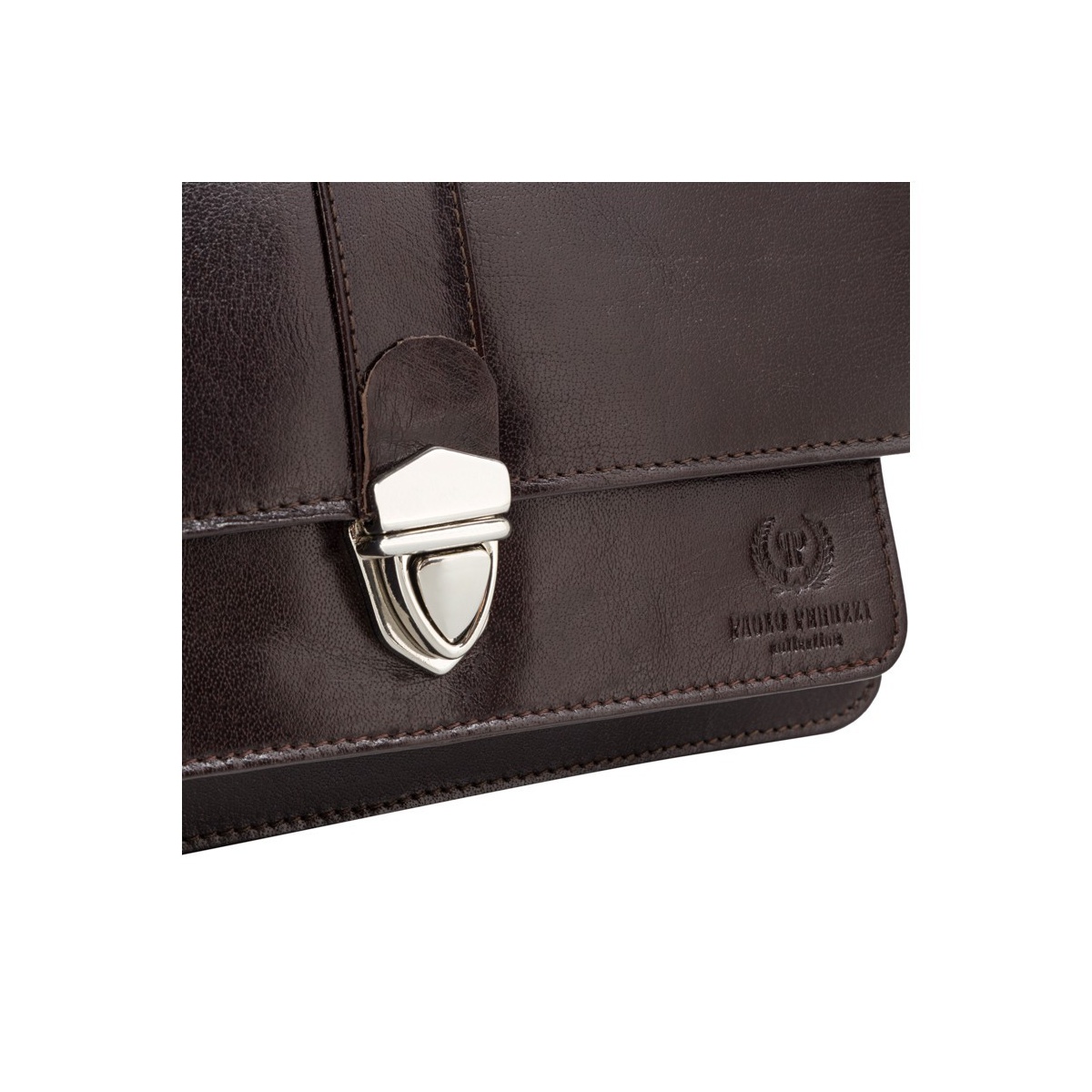 Hnedá pánska kožená príručná taška Peruzzi PRIME