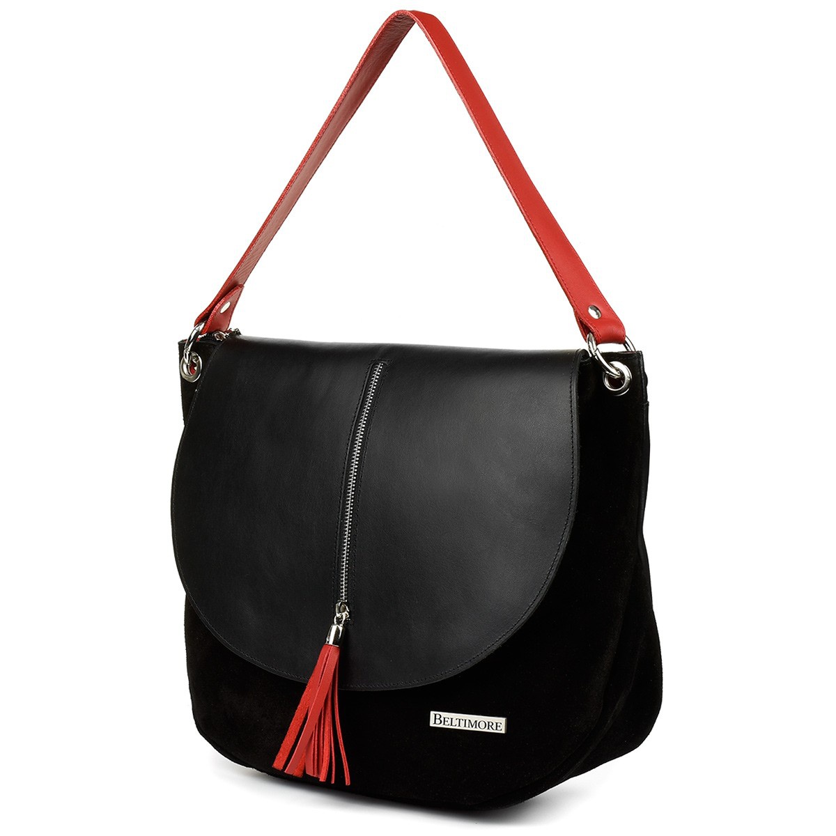 Dámska kožená čierna kabelka MELISSA