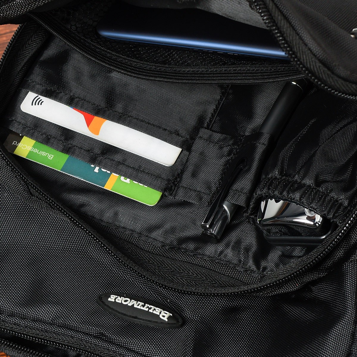 Pánska čierna crossbody taška BRONSON