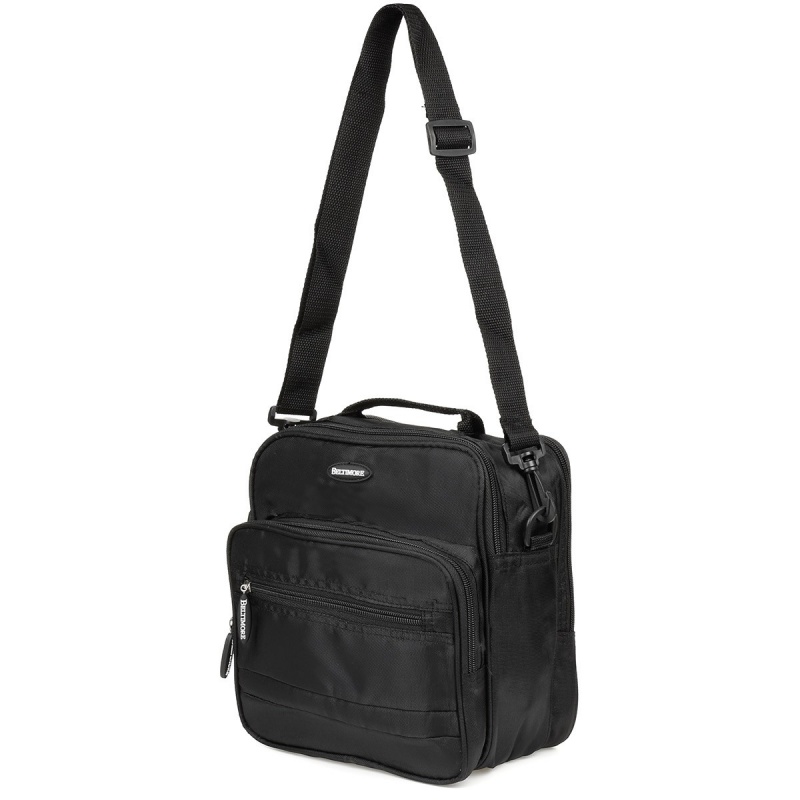 Pánska čierna crossbody taška BRONSON