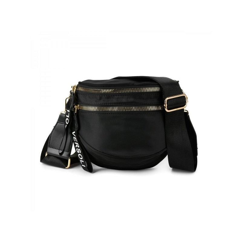 Dámska čierna crossbody kabelka (taška) na zips.