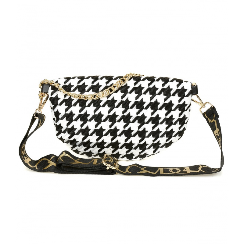 Čiernobiela crossbody kabelka PENNY