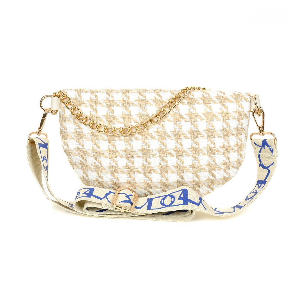 Béžovobiela crossbody kabelka PENNY