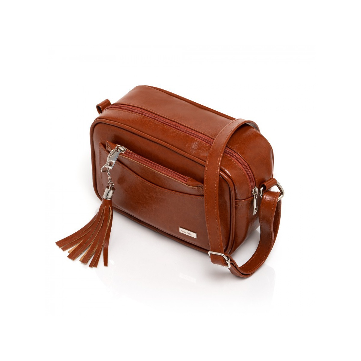 Dámska kožená koňaková kabelka SABRINA