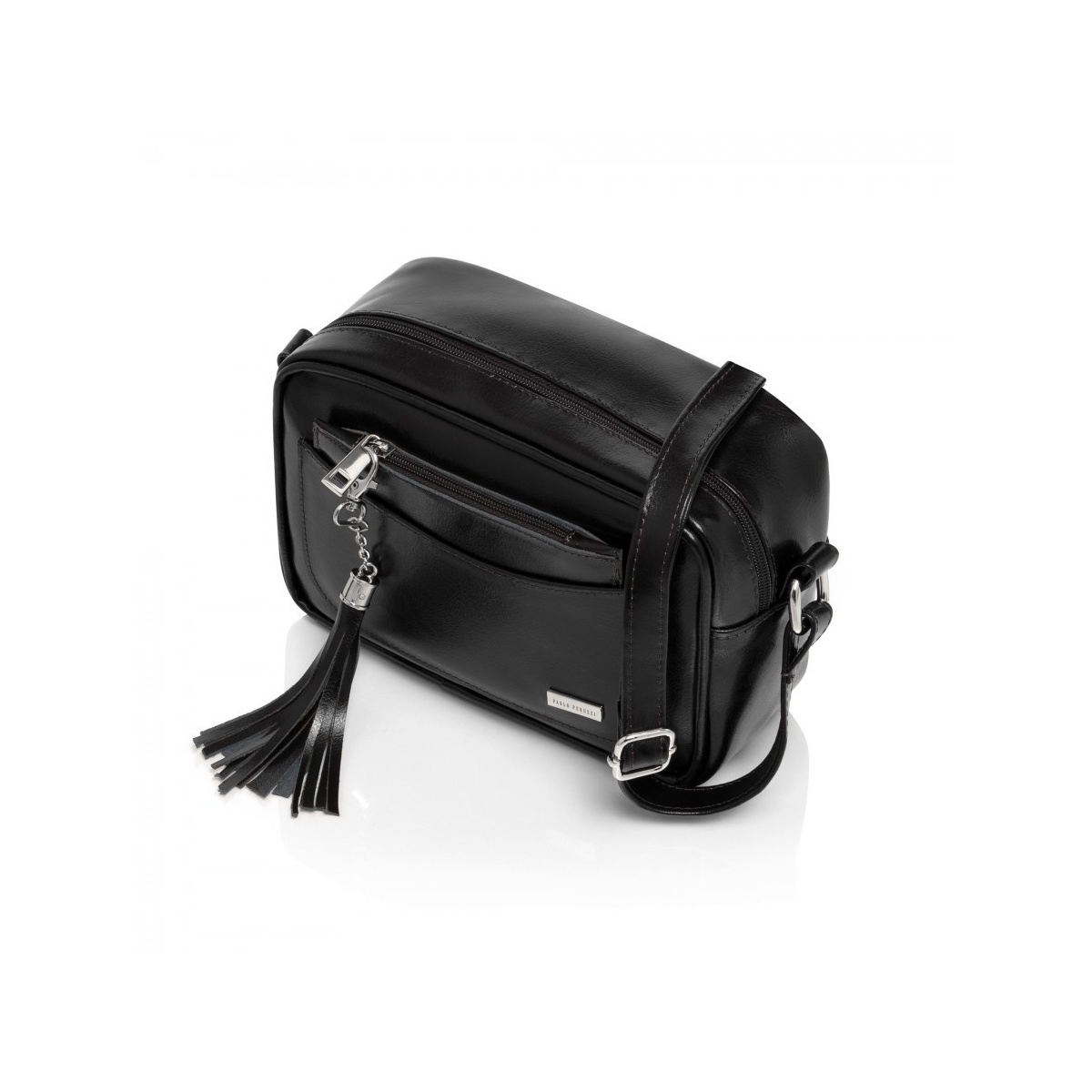 Dámska kožená čierna kabelka SABRINA