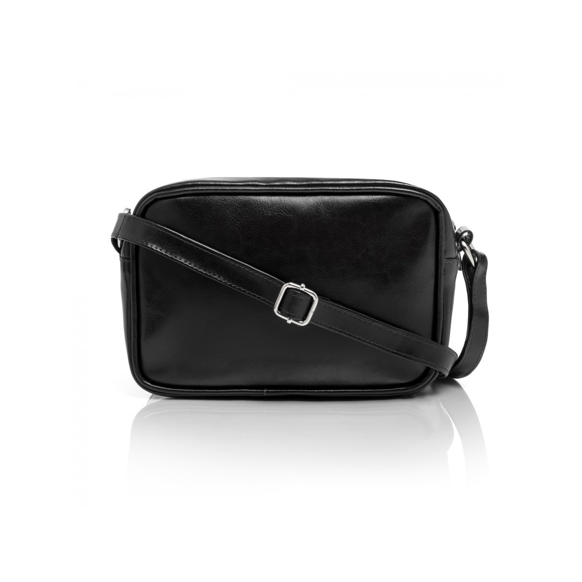 Dámska kožená čierna kabelka SABRINA