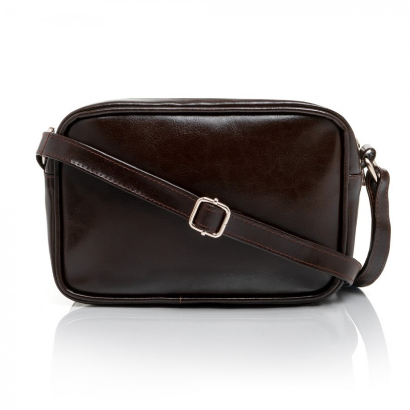 Dámska kožená tmavohnedá kabelka SABRINA