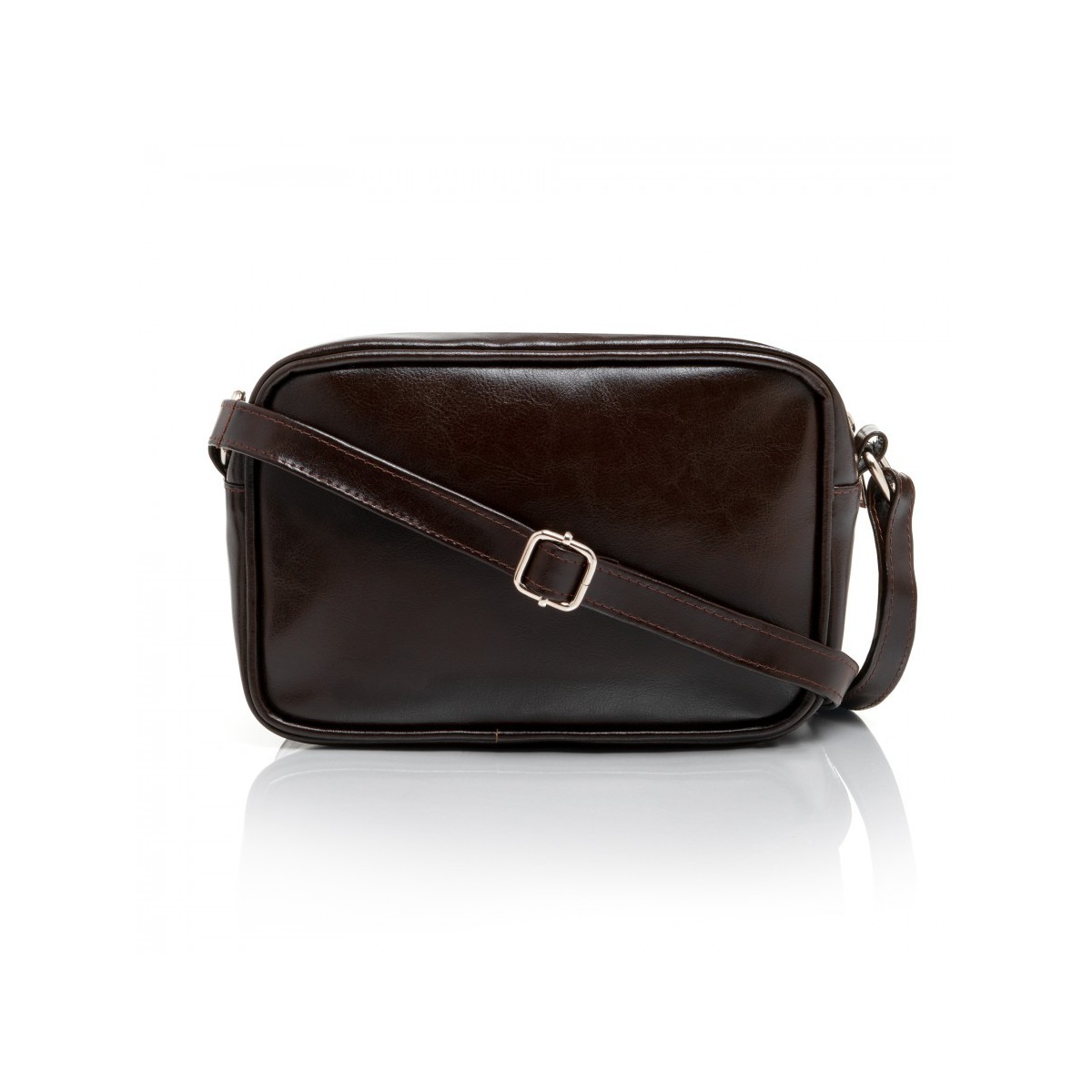 Dámska kožená tmavohnedá kabelka SABRINA