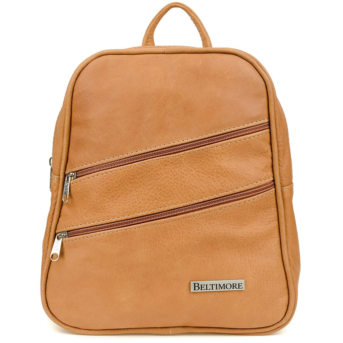 Dámsky kožený camel batoh BELTIMORE STYLE