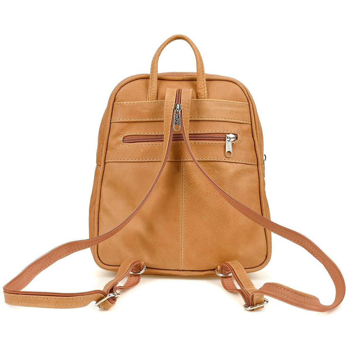 Dámsky kožený camel batoh BELTIMORE STYLE