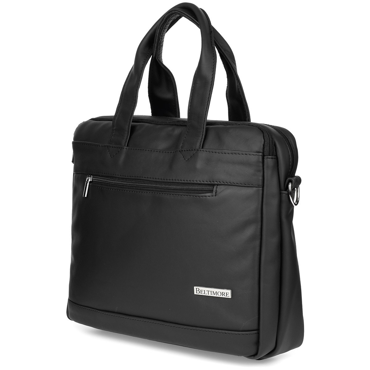 Pánska čierna kožená taška SCOTT