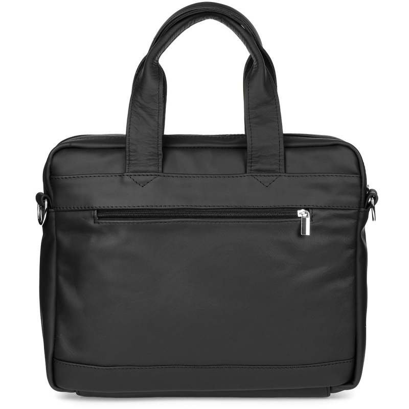 Pánska čierna kožená taška SCOTT