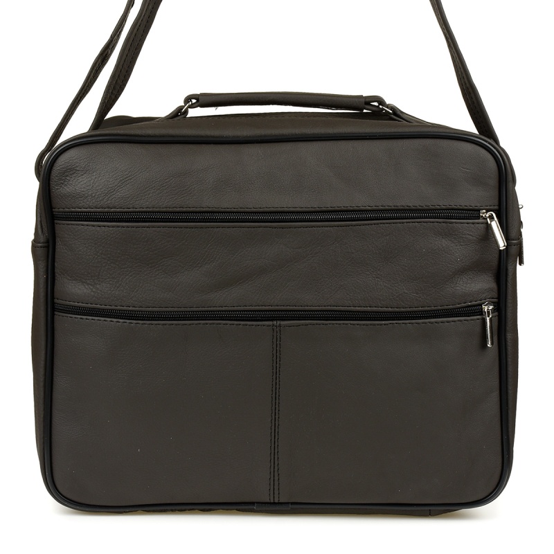 Pánska hnedá kožená taška na rameno PERCY