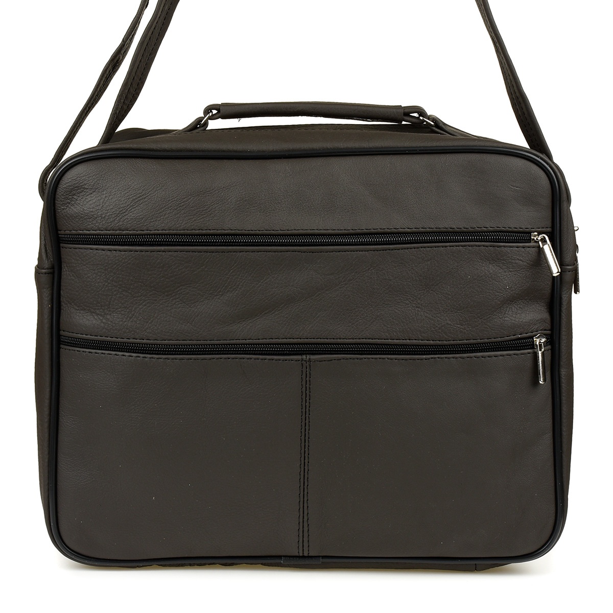 Pánska hnedá kožená taška na rameno PERCY