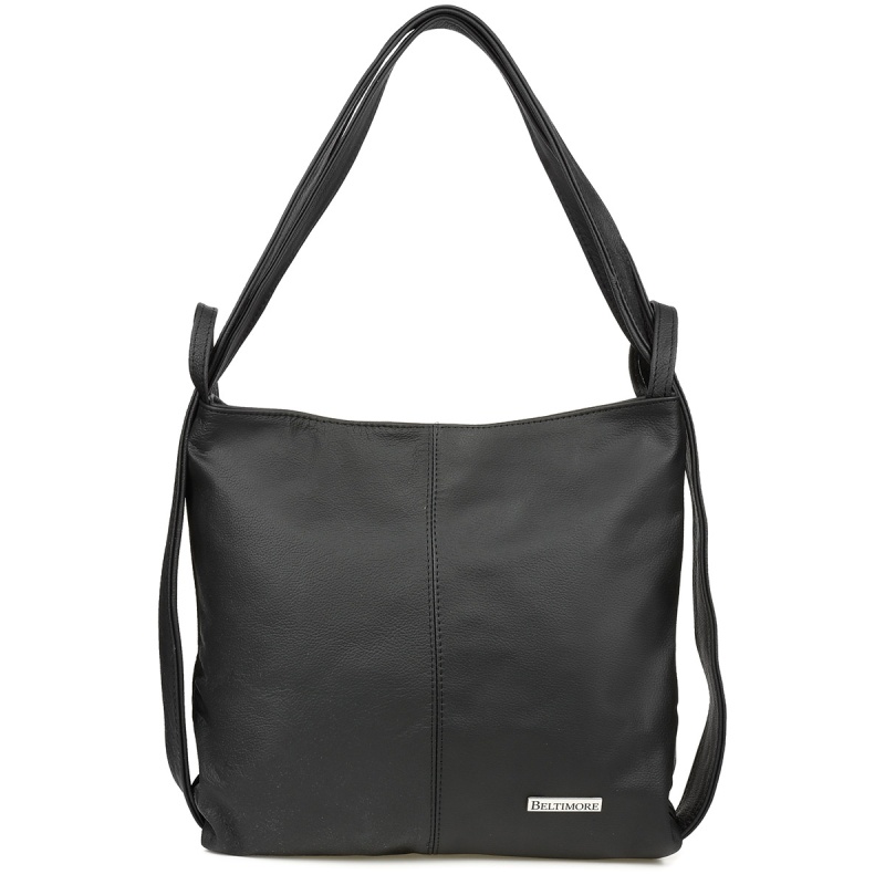 Dámska kožená čierna kabelka TARA