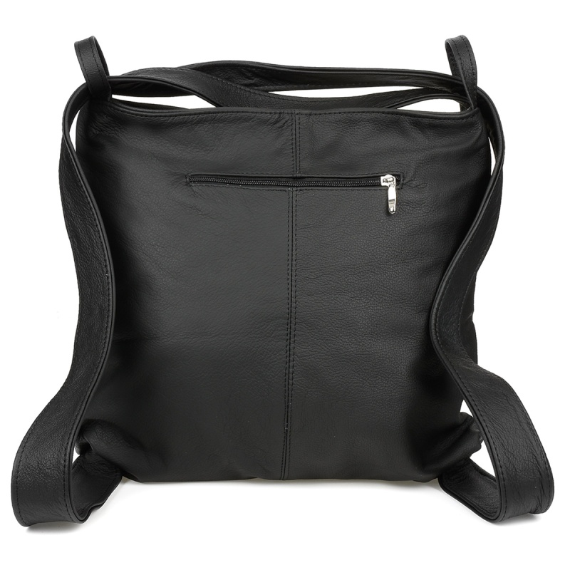 Dámska kožená čierna kabelka TARA