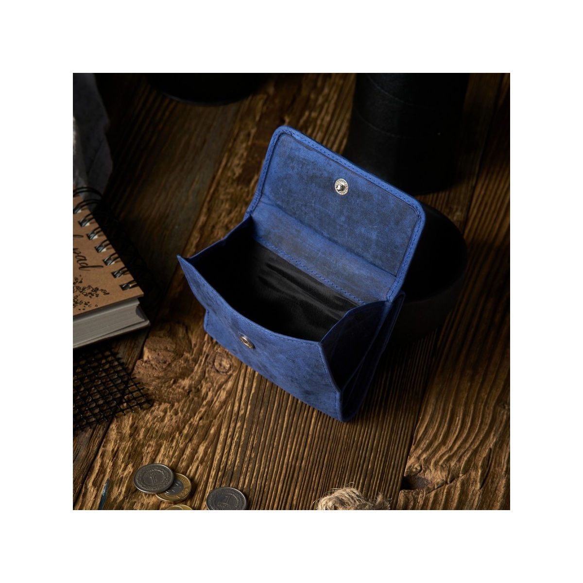 Kožená malá dámska modrá peňaženka PP