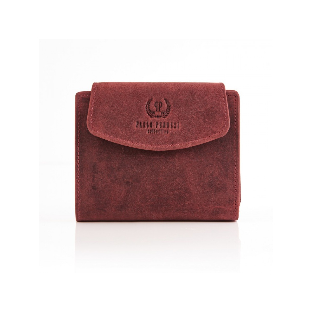 Vintage červená kožená dámska peňaženka Peruzzi