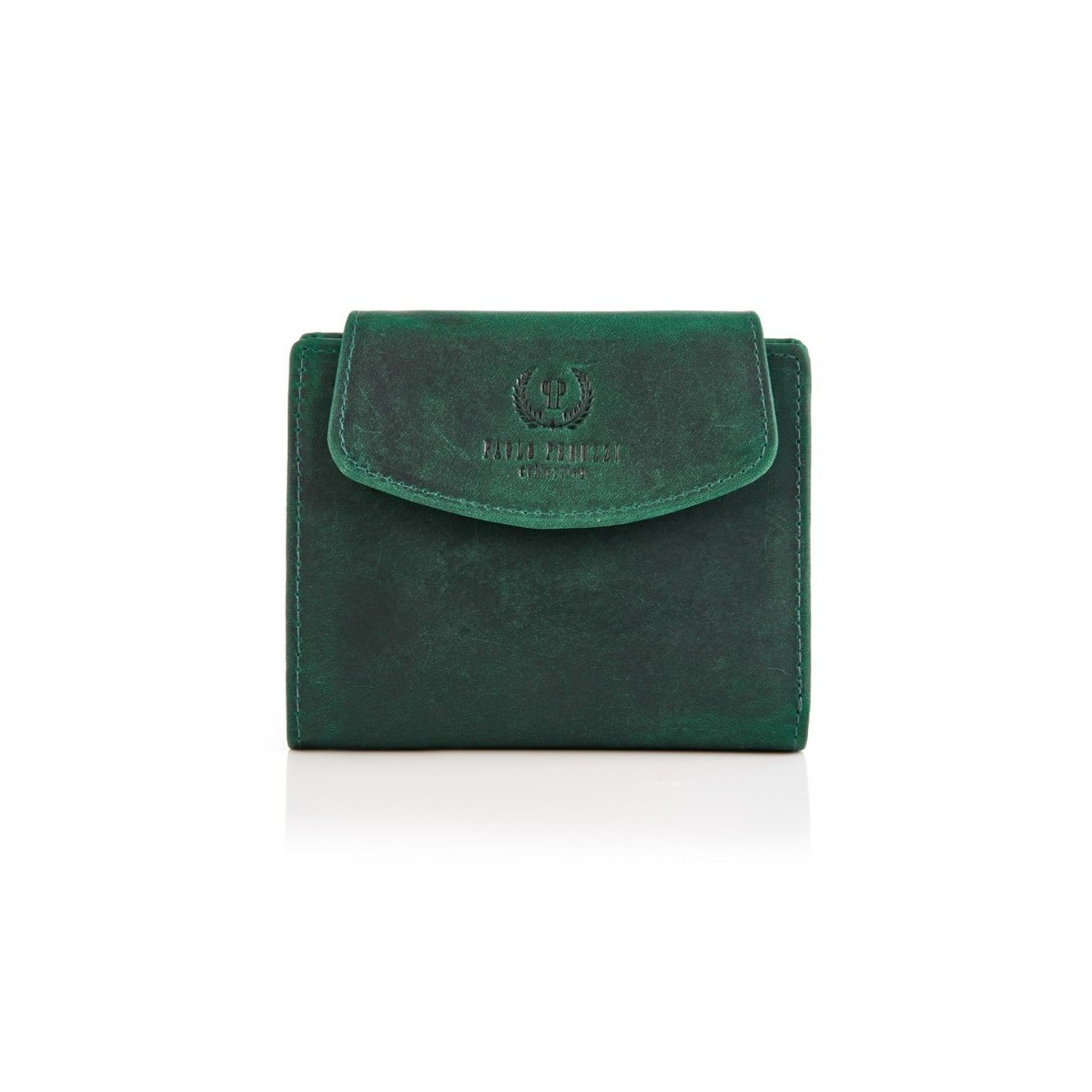 Vintage zelená kožená dámska peňaženka Peruzzi