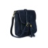 Tmavomodrá dámska semišová crossbody kabelka MEGAN