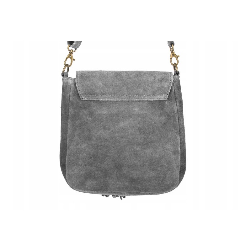 Šedá dámska semišová crossbody kabelka MEGAN