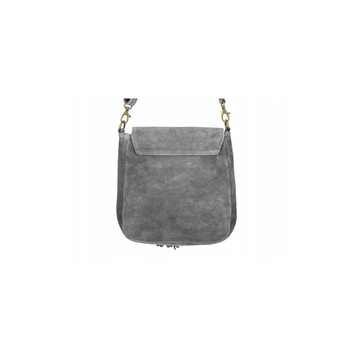 Šedá dámska semišová crossbody kabelka MEGAN