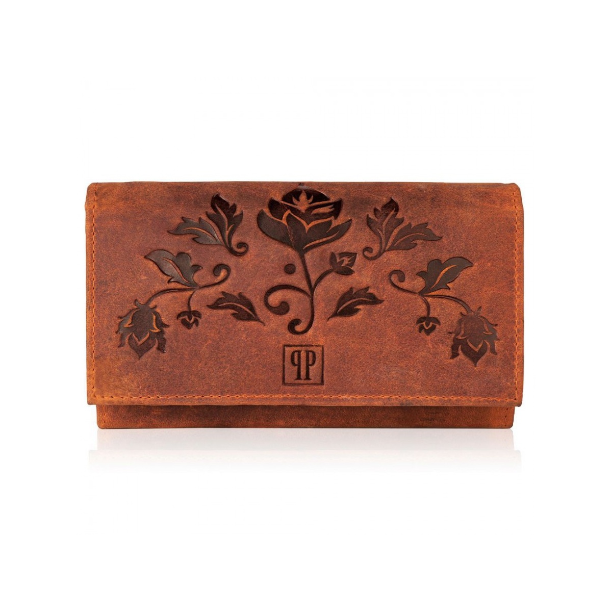 Dámska kožená oranžová vintage peňaženka TALIA