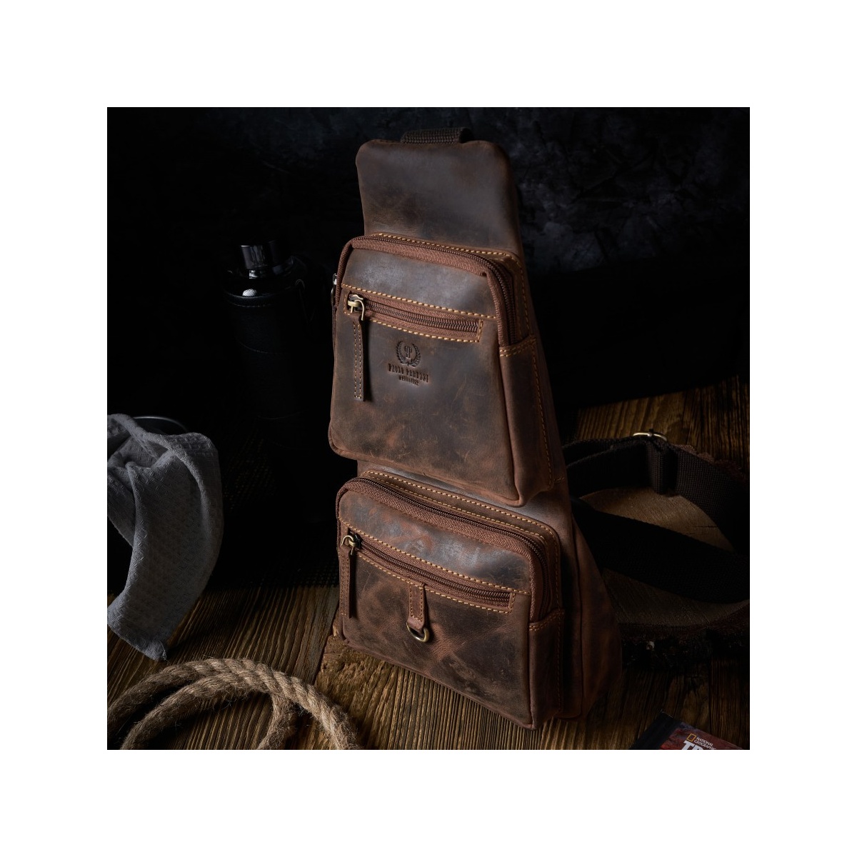 Pánsky kožený vintage batoh RUBEN