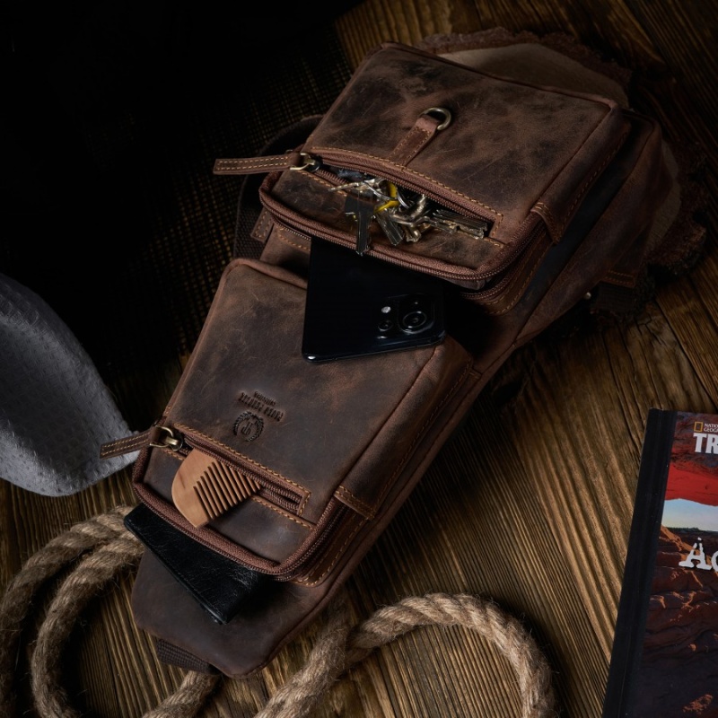 Pánsky kožený vintage batoh RUBEN