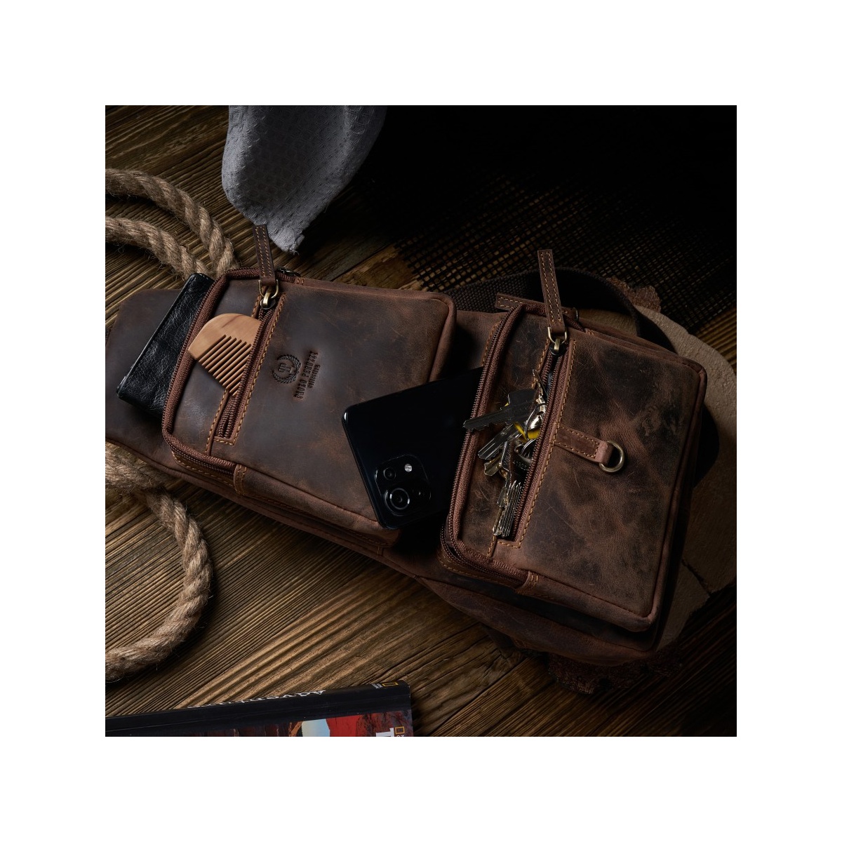 Pánsky kožený vintage batoh RUBEN