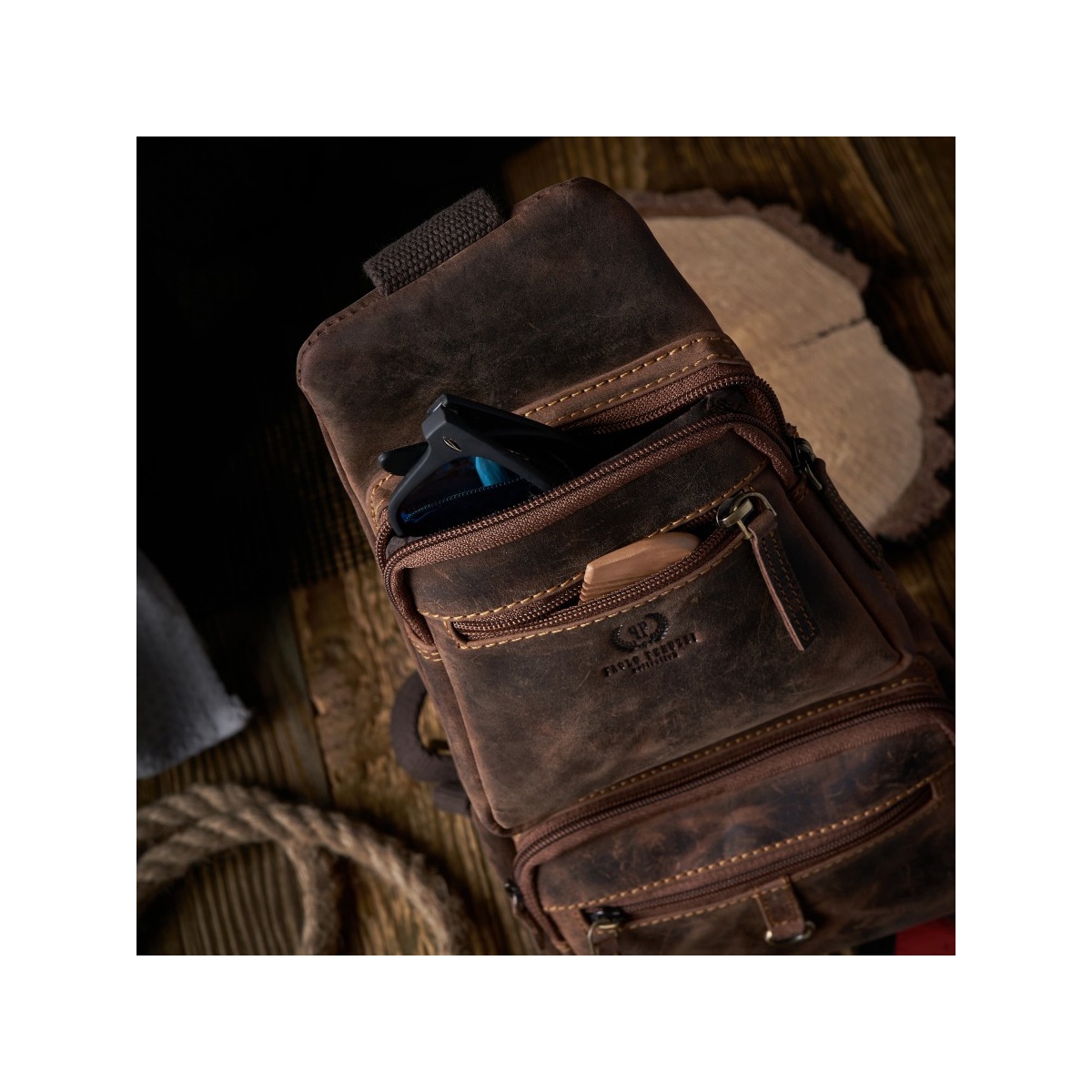 Pánsky kožený vintage batoh RUBEN