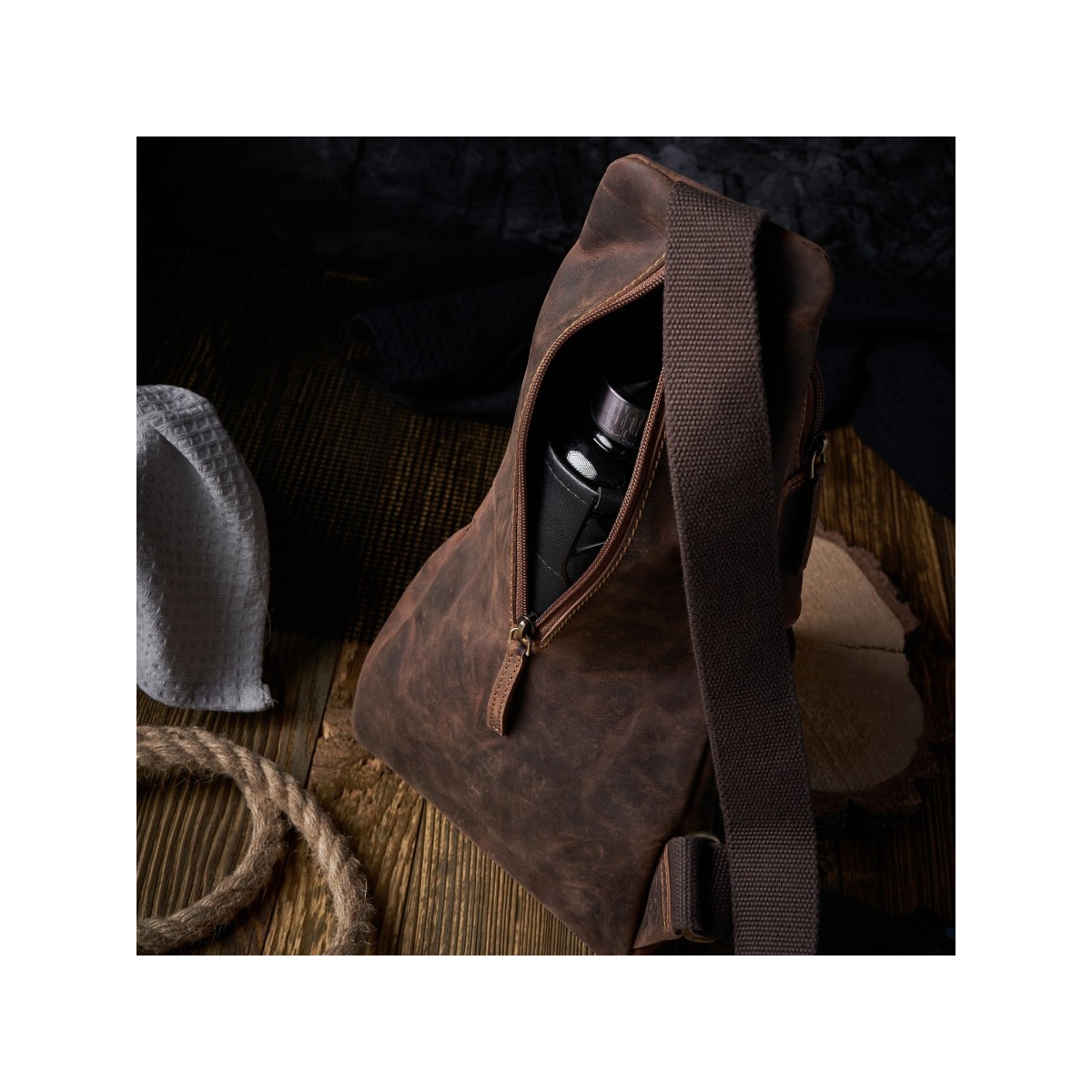 Pánsky kožený vintage batoh RUBEN