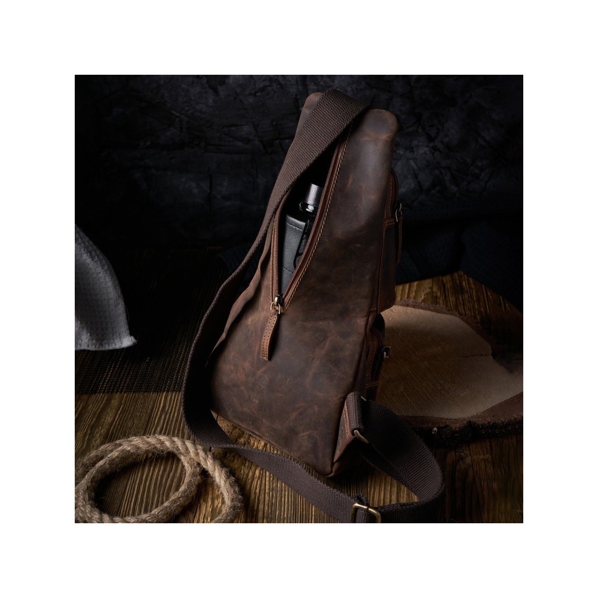 Pánsky kožený vintage batoh RUBEN