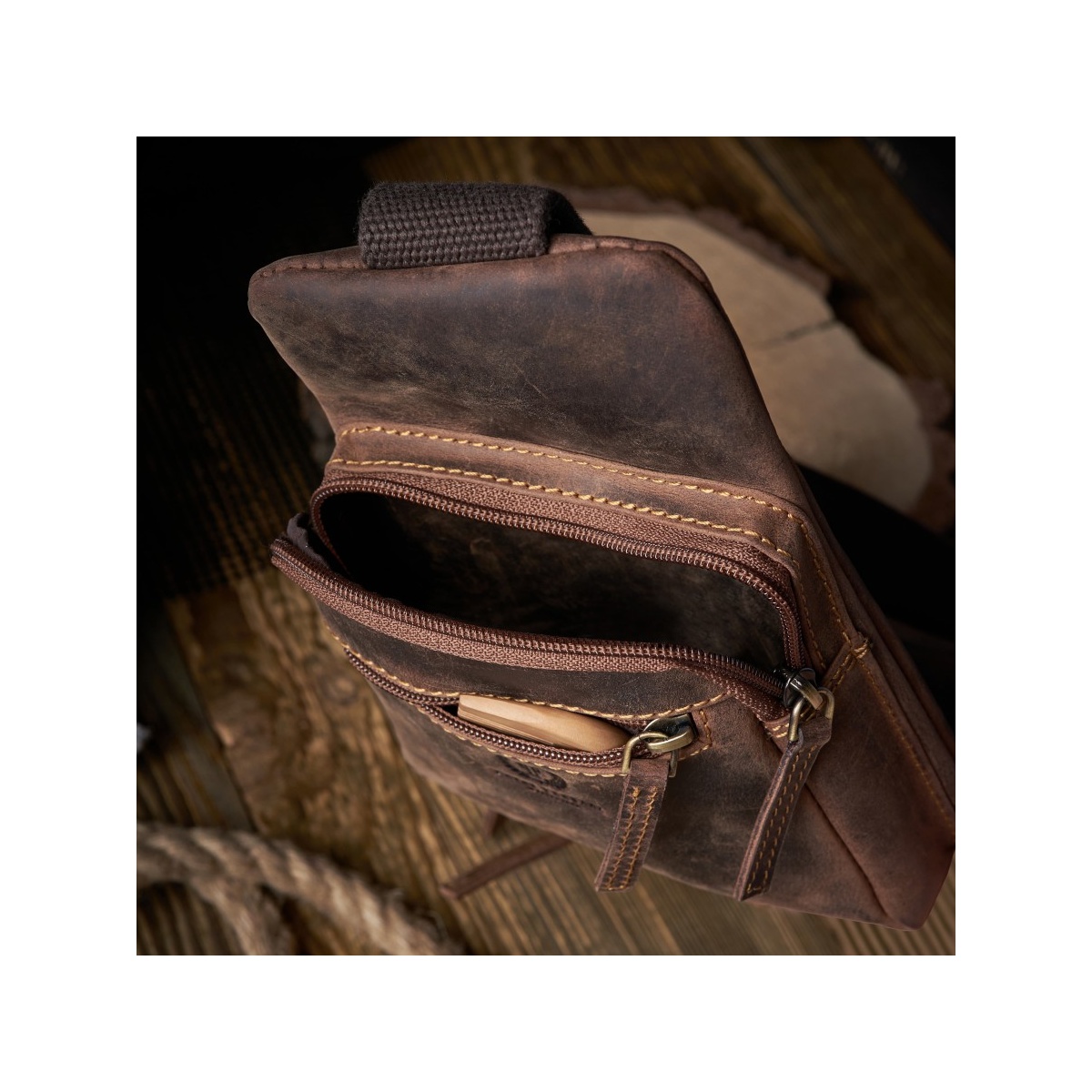 Pánsky kožený vintage batoh RUBEN