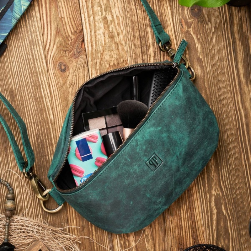 Dámska kožená ľadvinka VINTAGE GREEN