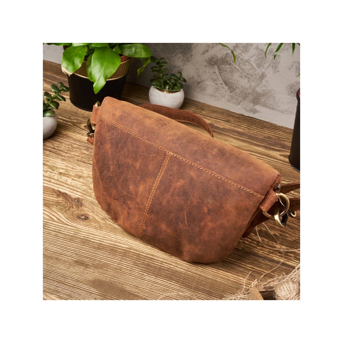 Dámska kožená ľadvinka vintage LIGHT BROWN