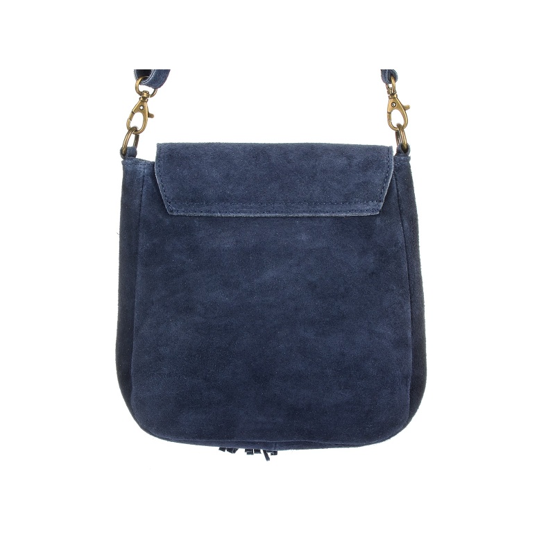 Modrá dámska semišová crossbody kabelka MEGAN