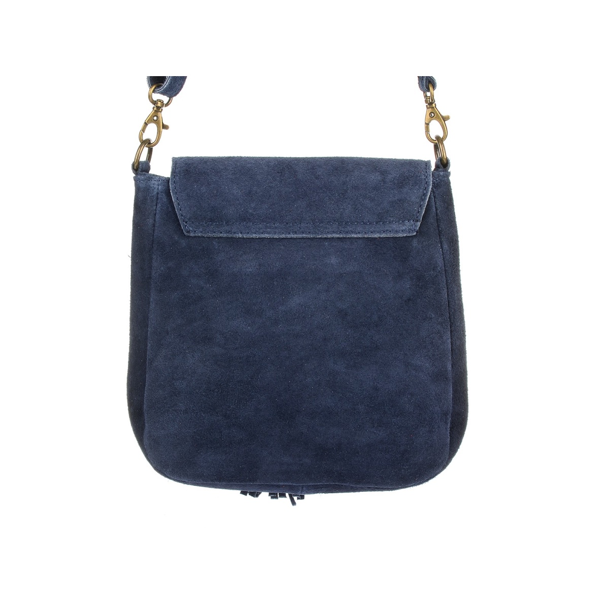 Modrá dámska semišová crossbody kabelka MEGAN