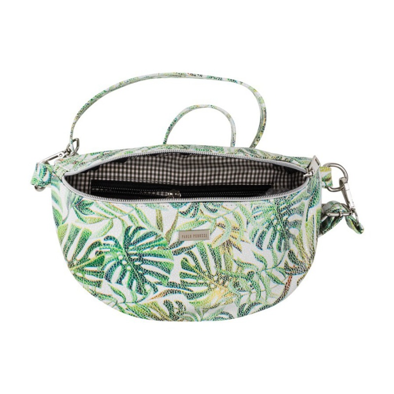 Dámska kožená ľadvinka s rastlinným motívom PLANTS