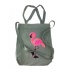 Nákupná šedá taška FLAMINGO