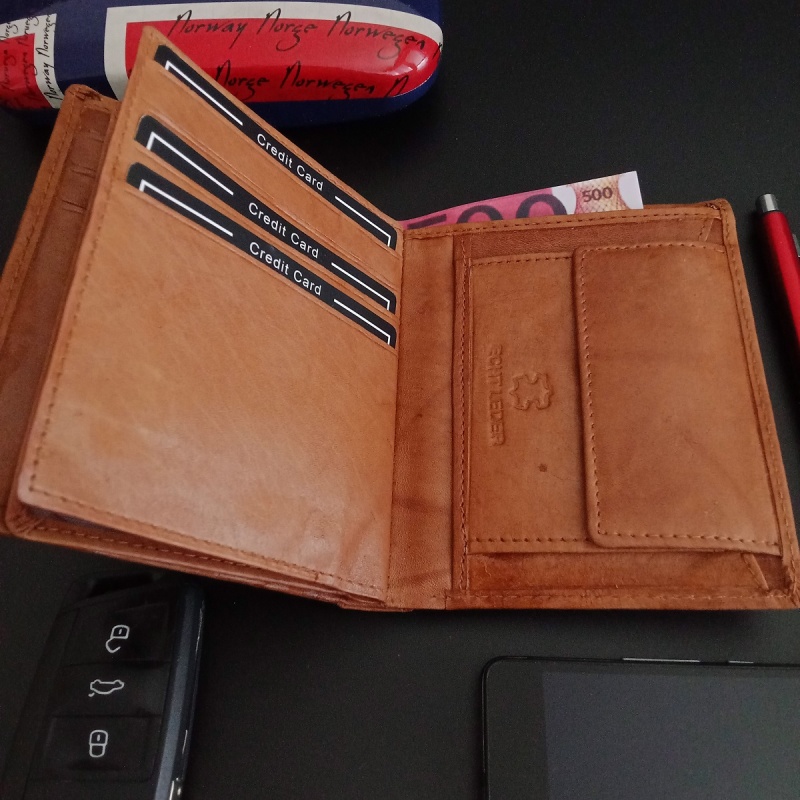 Pánska kožená camel peňaženka BAG STREET