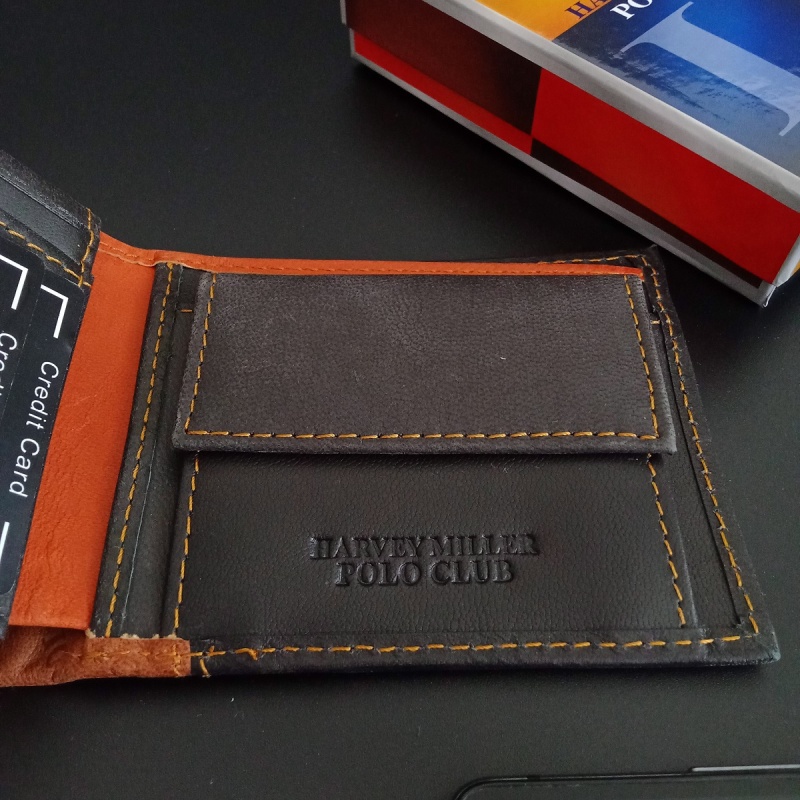 Kožená peňaženka Harvey Miller - čierna