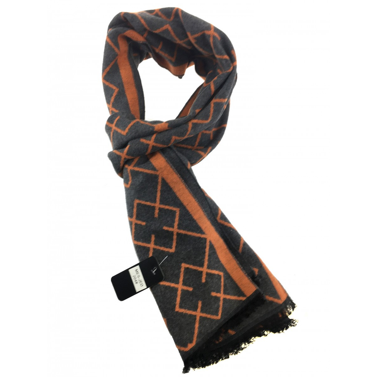 Pánsky oranžovo čierno-šedý šál Jordan Collection - ALDEN