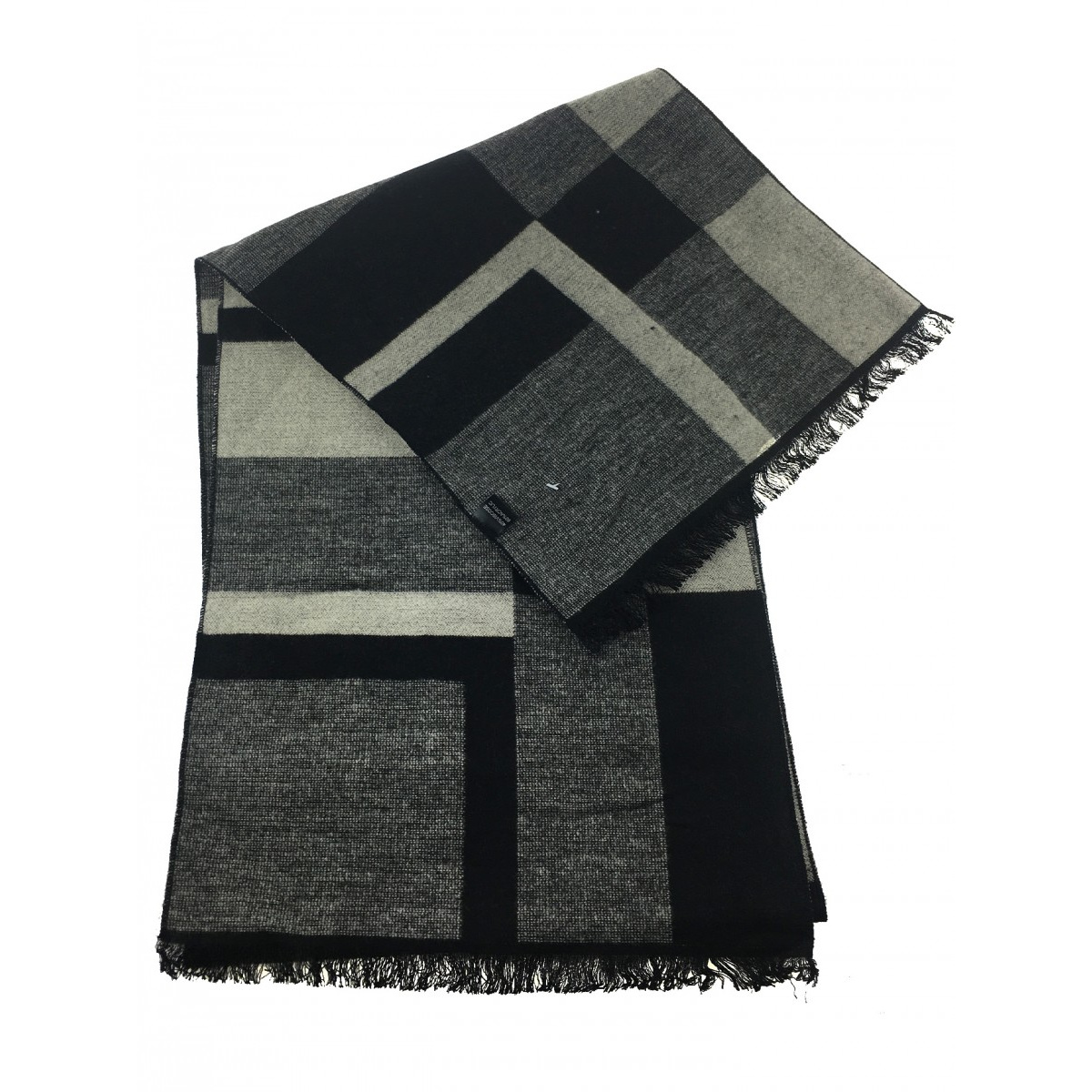 Pánsky čierno-šedý vzorovaný šál Jordan Collection - ALDEN