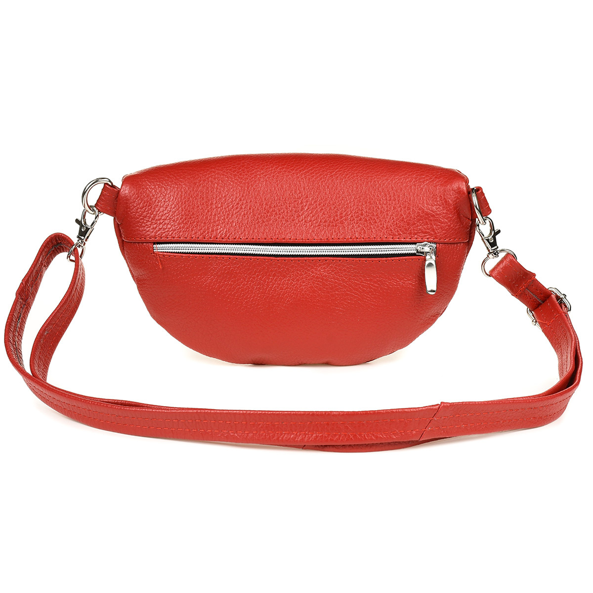Kožená dámska červená ľadvinka / crossbody kabelka Beltimore ANNIE