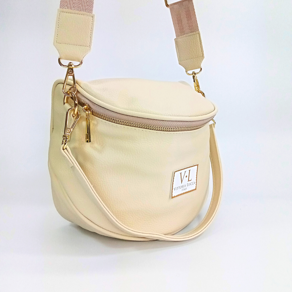 Béžová dámska crossbody kabelka Vittoria Lucca
