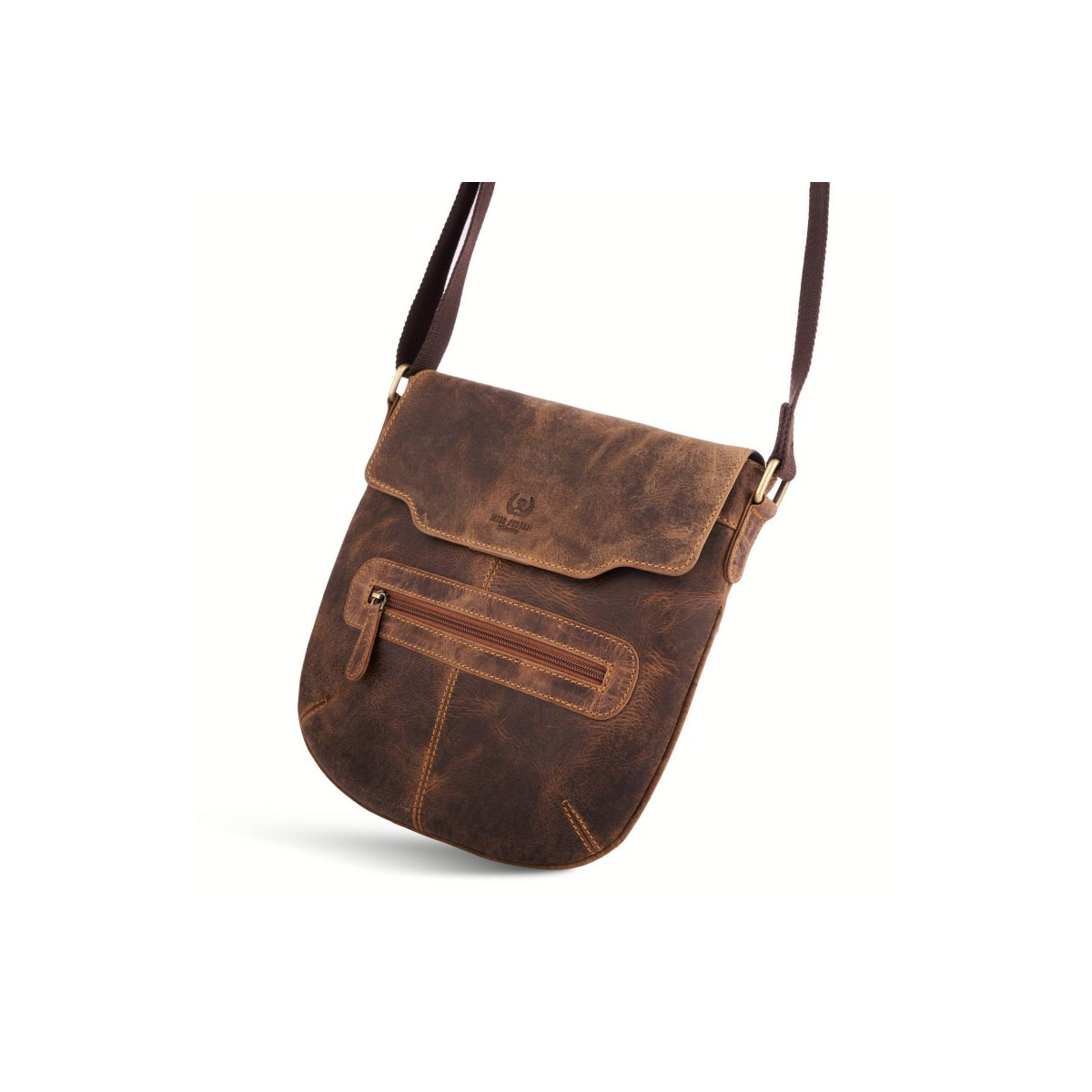 Kožená dámska hnedá vintage crossbody kabelka Paolo Peruzzi "MARGO"