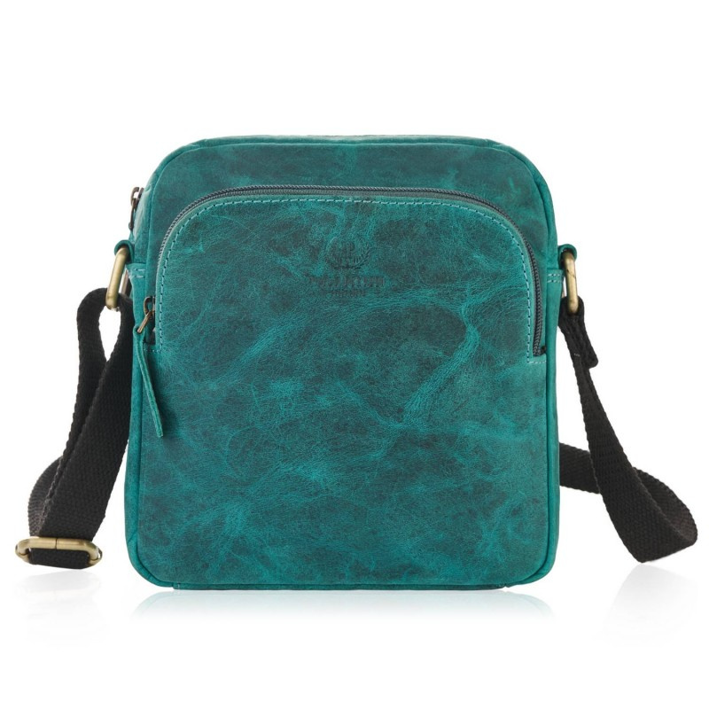 Kožená dámska vintage zelená crossbody kabelka Paolo Peruzzi "MARINA"